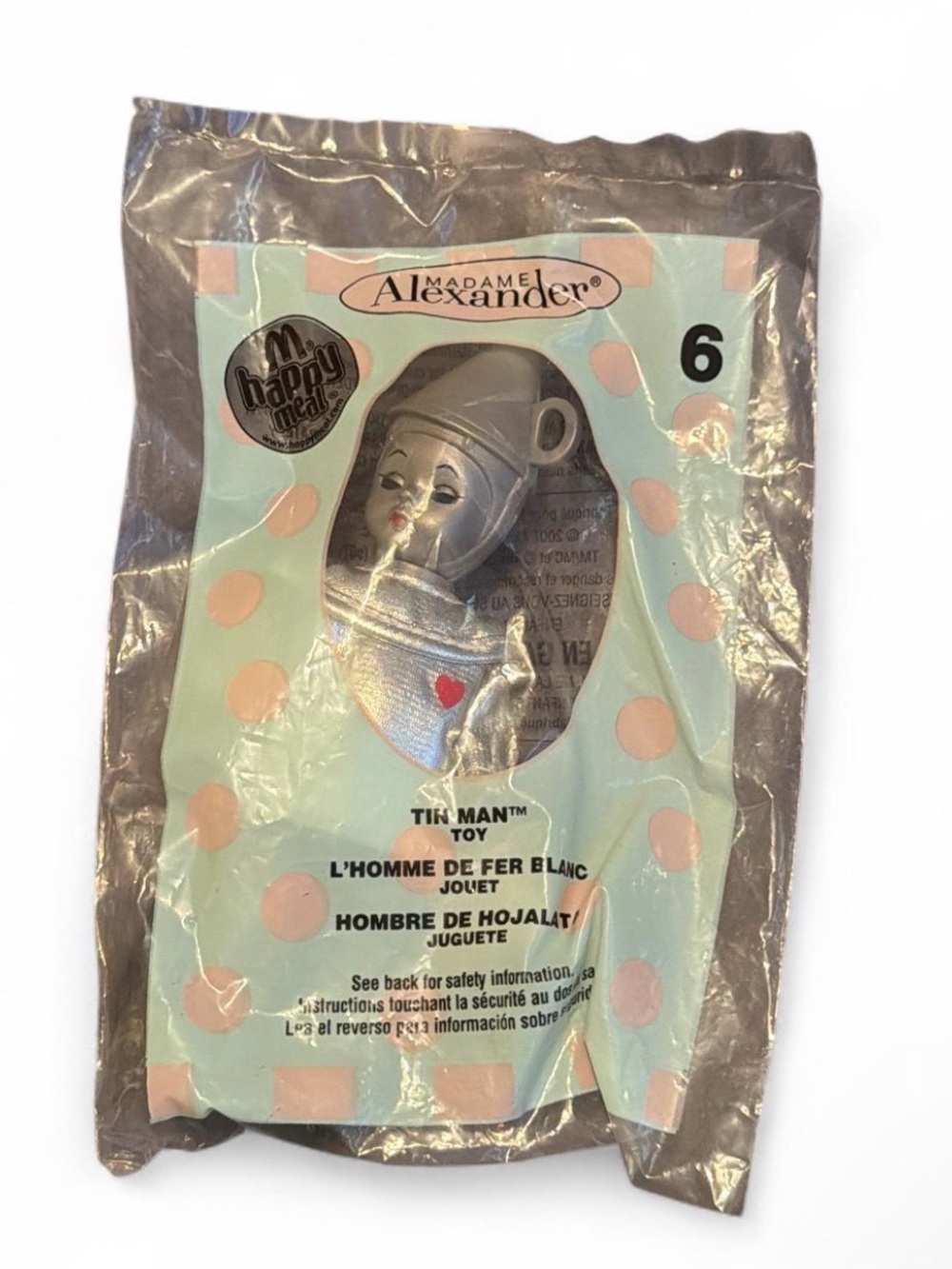 McDonald's Madame Alexander Tin Man Toy - Silver with Red Heart